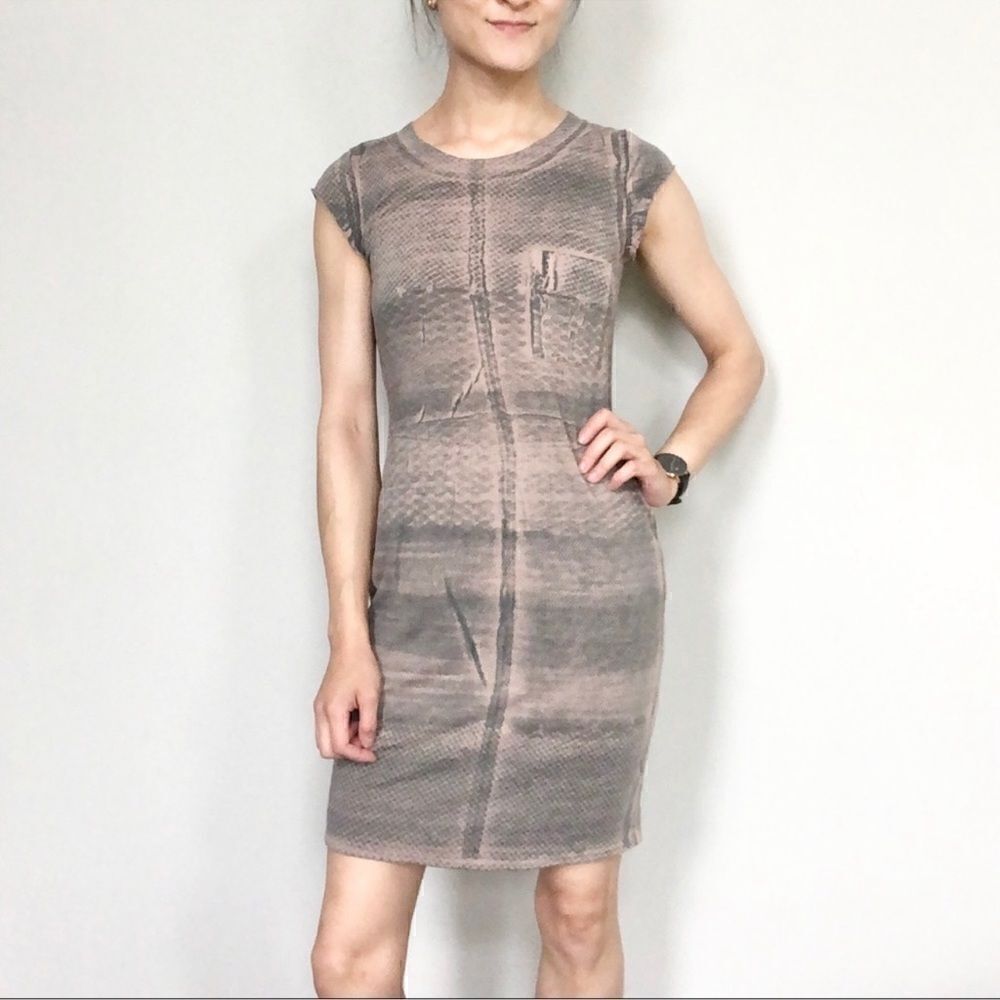 Raquel Allegra Body Con Snakeskin Print Dress S